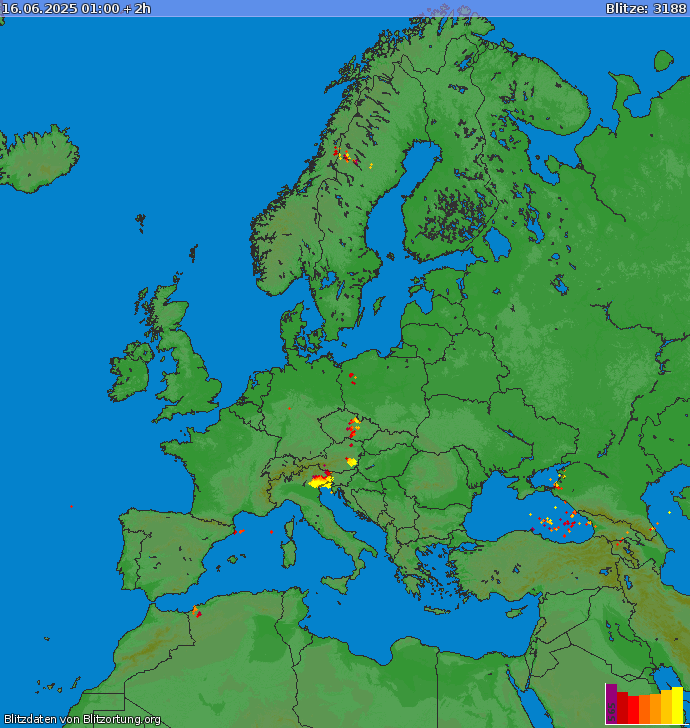 Blitzkarte Europa 16.06.2025 (Animation)