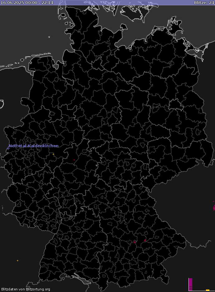Blitzkarte Deutschland 16.06.2025