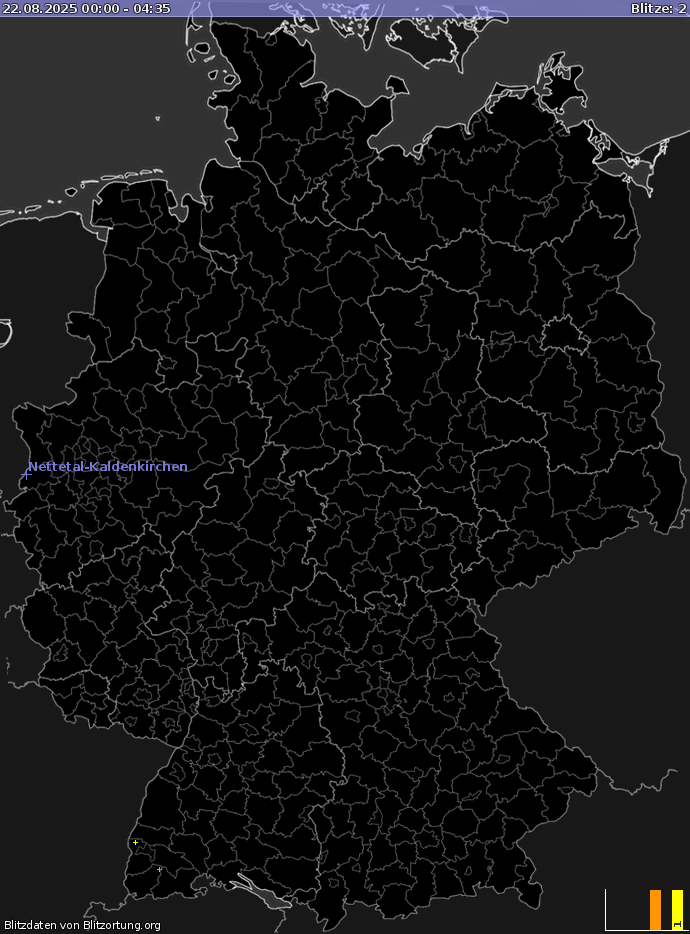 Blitzkarte Deutschland 22.08.2025