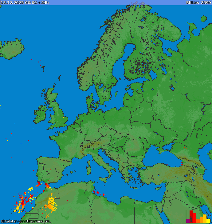 Blitzkarte Europa 13.12.2025