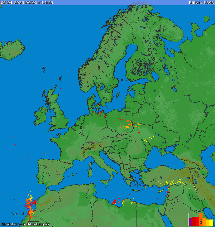 Blitzkarte Europa 06.04.2026