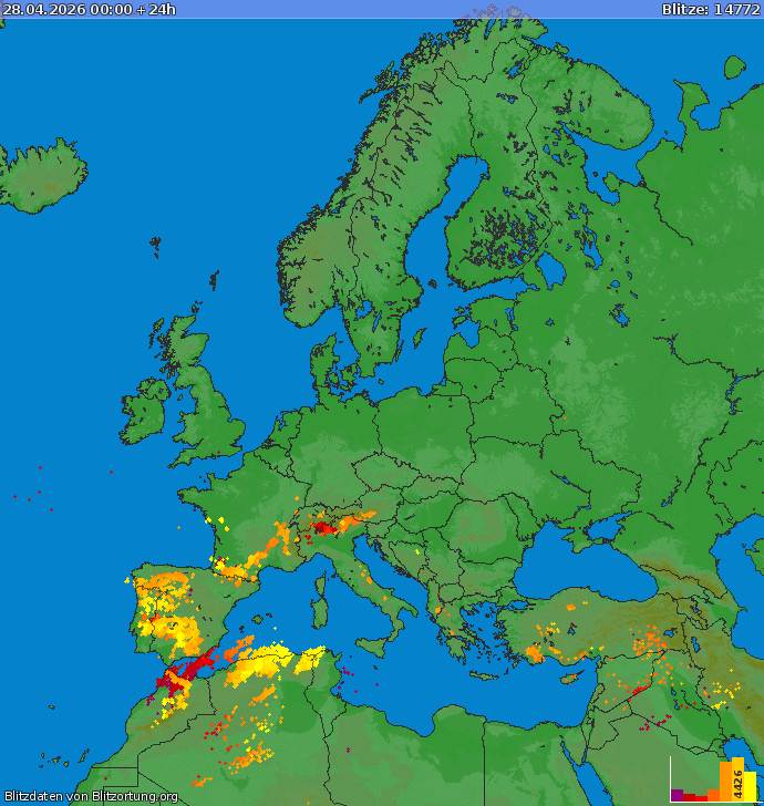 Blitzkarte Europa 28.04.2026