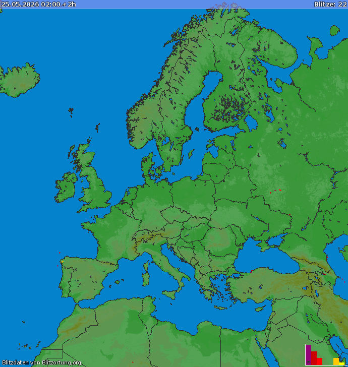 Blitzkarte Europa 25.05.2026 (Animation)