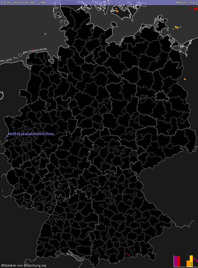 Blitzkarte Deutschland 14.06.2026