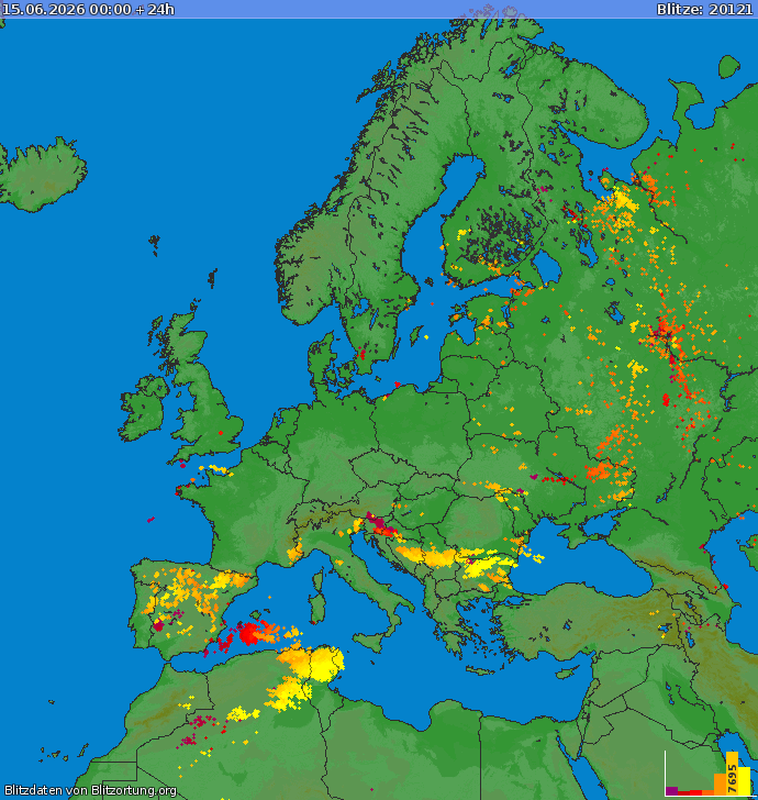 Blitzkarte Europa 15.06.2026