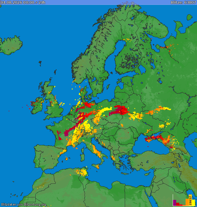 Blitzkarte Europa 04.08.2026