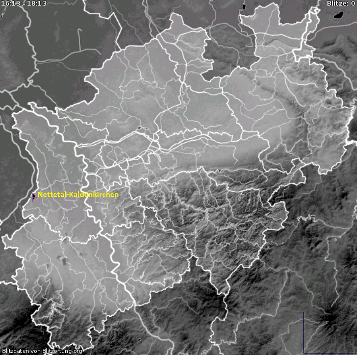 Villámtérkép NRW 2024.05.18 13:44:57