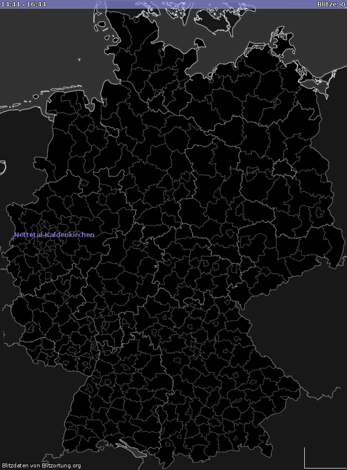 Mapa wyładowań Niemcy 2024-05-17 10:44:48